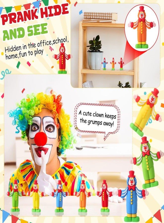 Arrowbash مجموعة زينة عيد الفصح من آروباش، ٥٠ قطعة، تماثيل مهرج سيرك صغيرة، دمى مهرج دائرية للعبة الاختباء، مثالية لتزيين جوارب عيد الفصح، وتزيين طاولة المنزل، وتزيين كعكة السيرك، وهدايا الحفلات. - Image 4